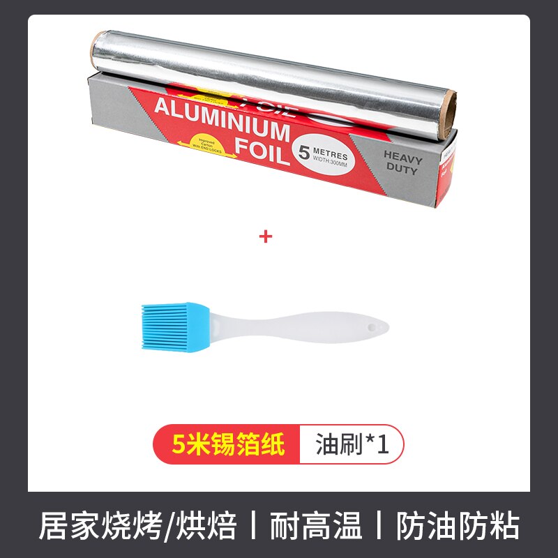 Rollo de papel de carnicero para envolver alimentos, estera de Metal, papel de aluminio resistente al calor, desechable, Airfryer, bouchmerie, envoltura de alimentos: 5m