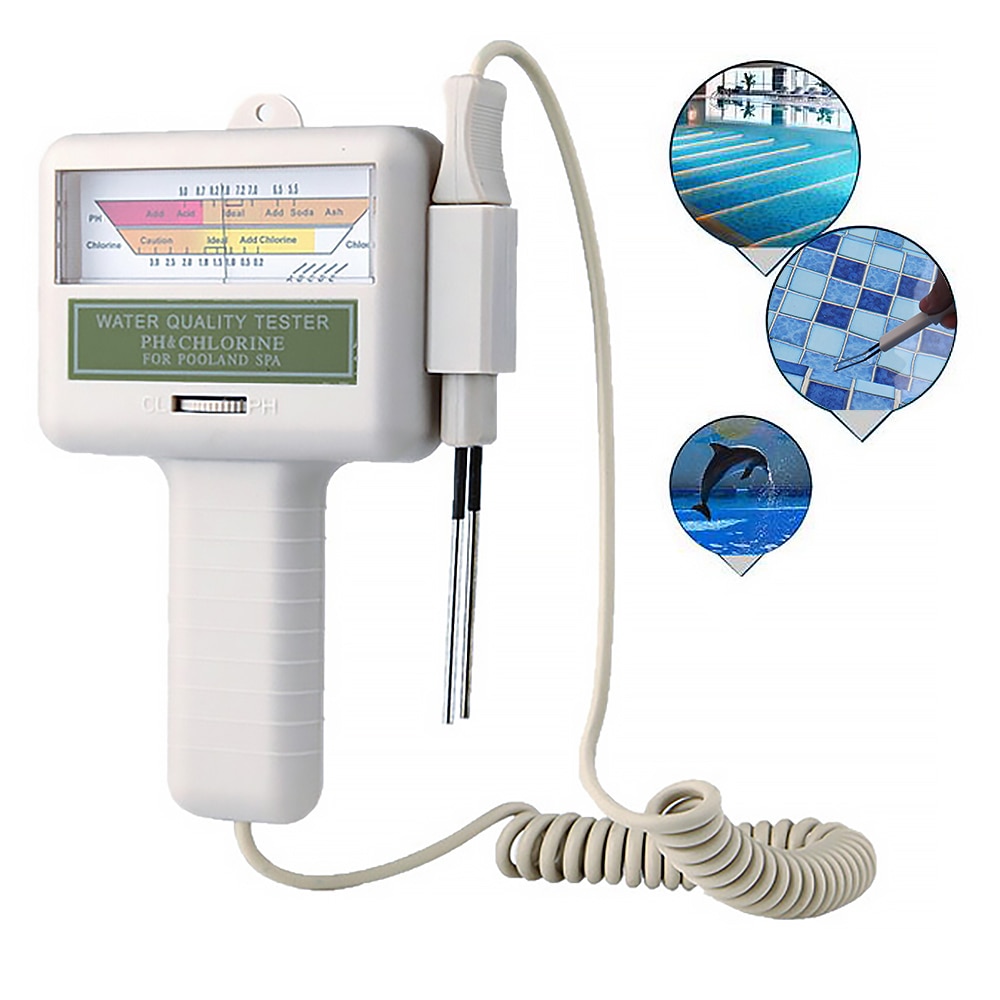 Swimming Pool Water Tester PH Meter Chlorine Tester Water Detector Aquarium Pool Portable Digital Analytical Instruments