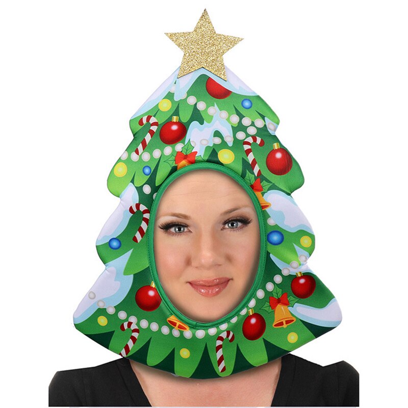 Christmas Tree Hat Lucky Bag Costume Funny Hats Home Xmas Party Decorations