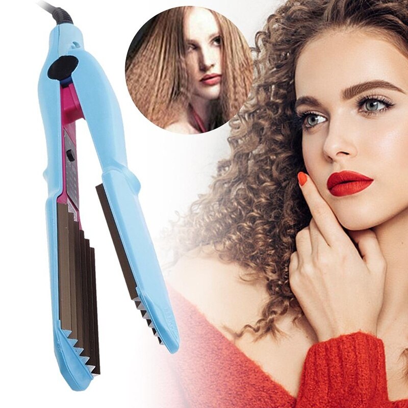 Corrugated Crimping Iron Hair Straightener Iron Hair Crimper Fluffy Wave Iron Women Curly Hair Styling Tools