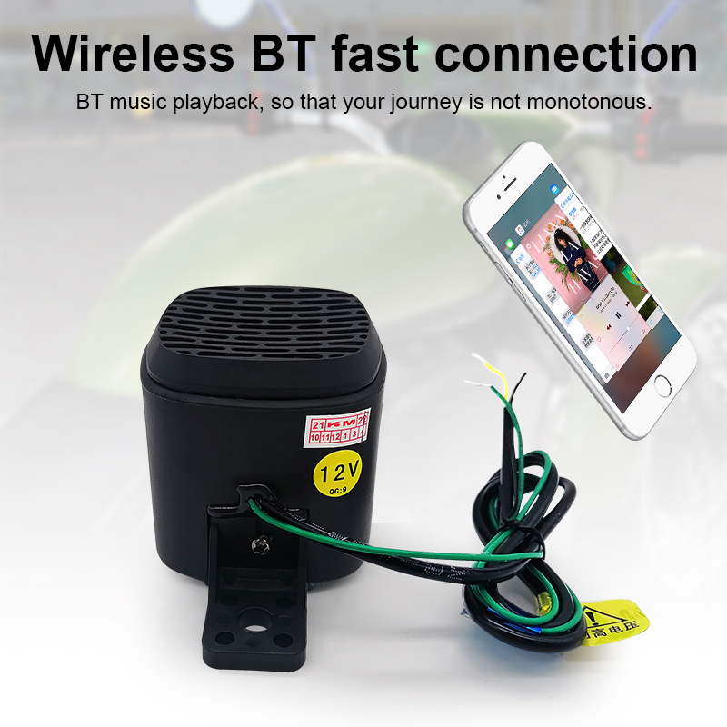 Mini altavoz de Audio Bluetooth con sonido analógico para e-bike, e-bike, motocicleta, Scooter Eléctrico, 24-80V