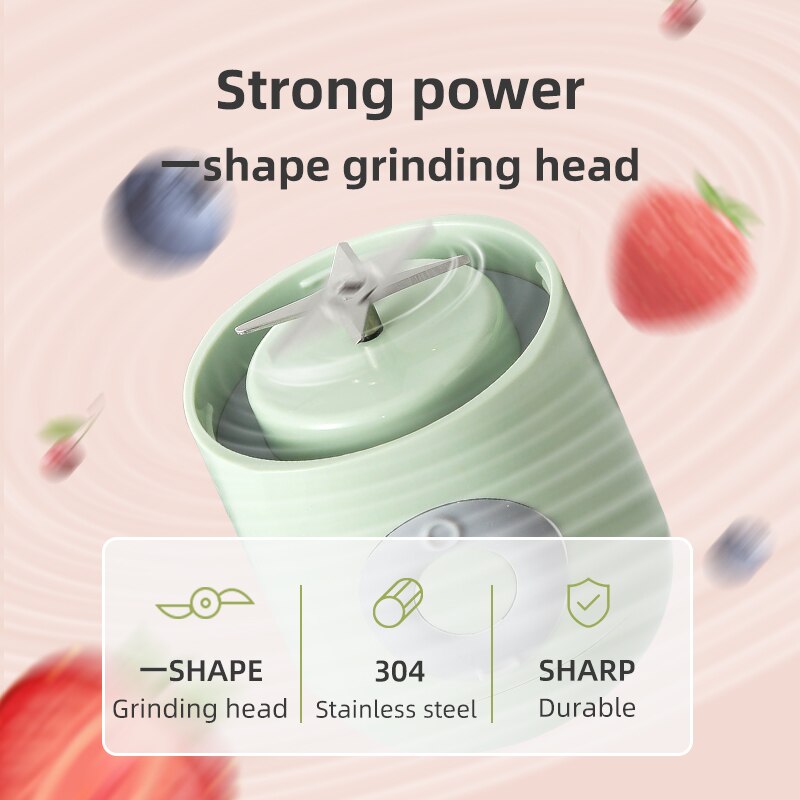 Electric Portable Blender Hand USB Rechargeable Mixer Fruit Orange Juicer Machine Personal Lemon Squeezer Juicer Mini Blender
