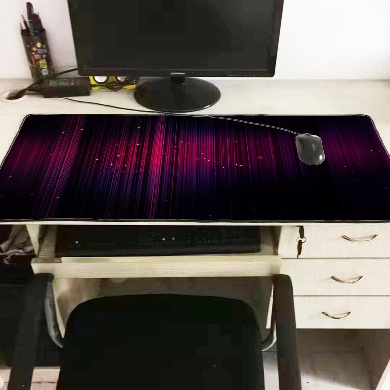 XGZ Cool Purple Lines MousePad Large Locking Edge Speed Game Gamer Gaming Mouse Pad Soft for CSGO Dota 2 Laptop Notebook Mat XXL