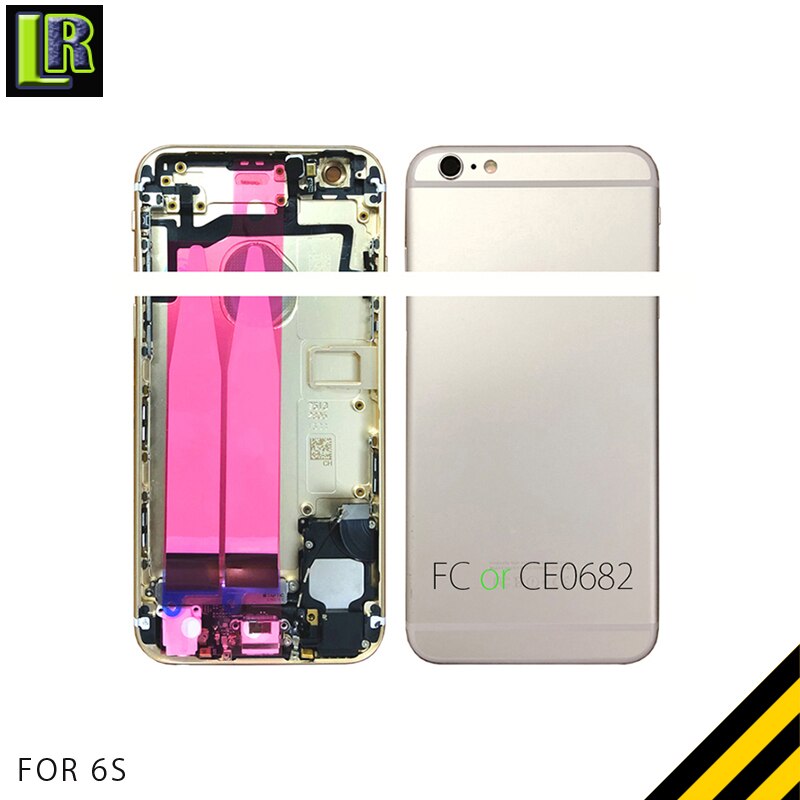 6 S 6sP Volledige Terug Behuizing Voor Iphone 6 S Plus 6 Splus Back Battery Cover Deur Midden Chassis Frame behuizing Met Flex Kabel Assemblage
