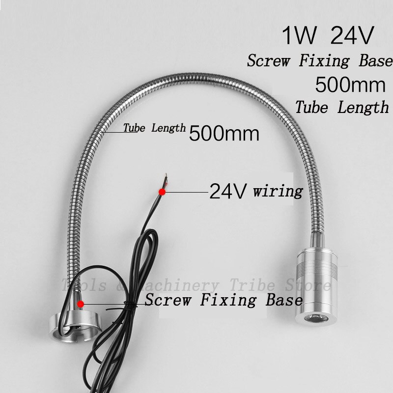 Led Machine Light Small Machine Working Lamps Metal Hose Freely Bend Lamps 12V/24V/220V High Brightness For Machining Center: A