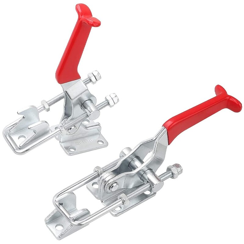 Adjustable Toggle Clamp, Heavy Duty Latch-Action Toggle Clamp Vertical Quick Release for Door,Jig, Pull Latch - 2 Pack
