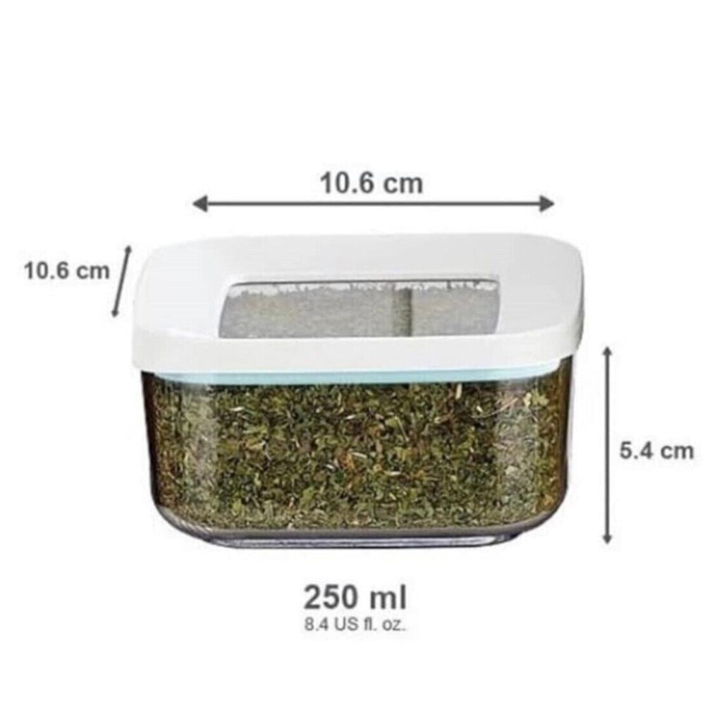 Kitchen Organizer And Storage Container Kitchen Storage Jar Fridge Box Food Vacuum Rice Dispenser Spice Cookie Sugar Plastic Cer: 12 Pcs 250 ml