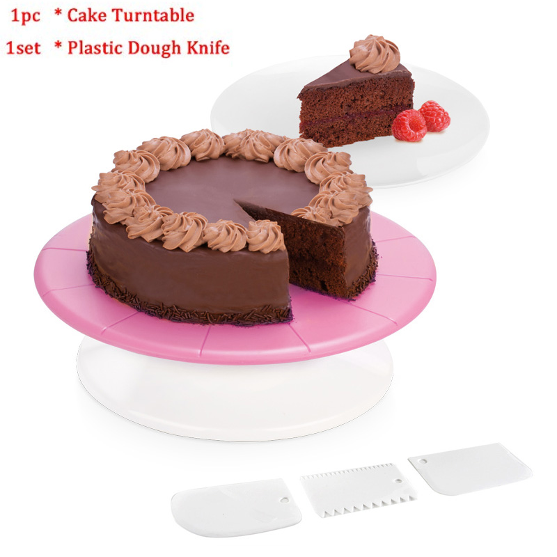 11 Inch Cake Turntable Decorating Cake Stand Revolving Platform Anti-Slip Ronde Roterende Pan Taart Gereedschap Cake Decorating Gereedschap