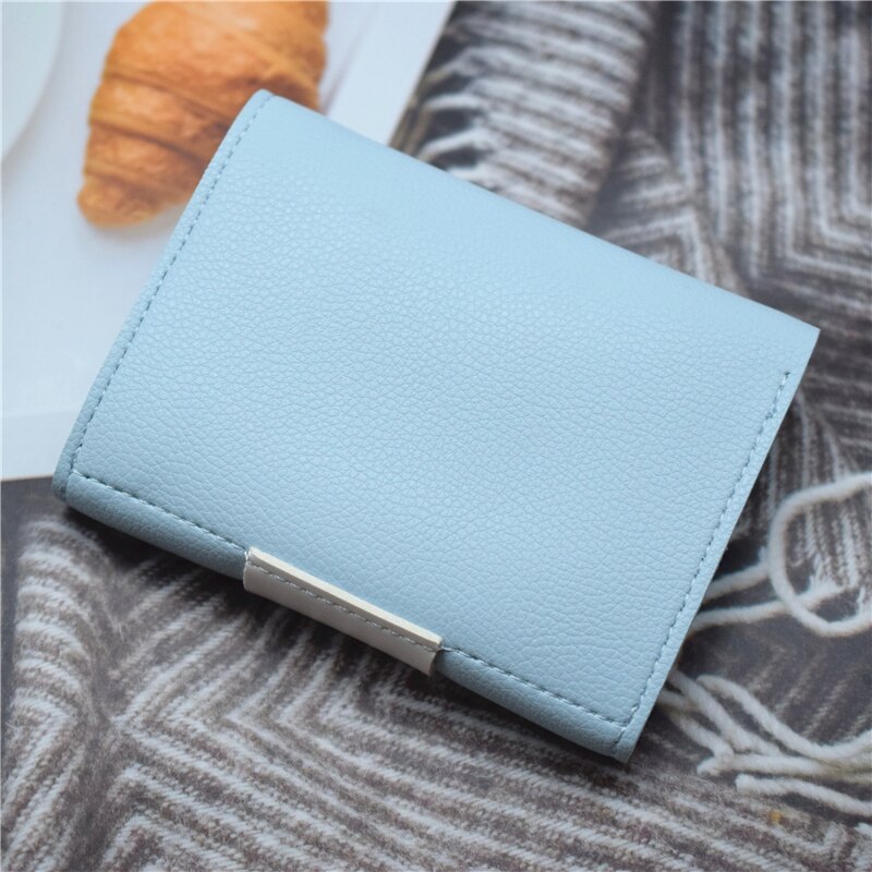 Dames portemonnee en tas van pu leer zwart/blauw/bruin/grijs/roze korte slanke dames portemonnee creditcardhouder portemonnee hoesje