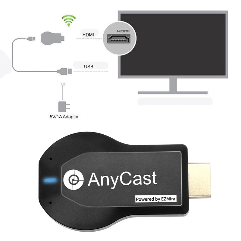AnyCast M2 Plus TV Stick WiFi Display TV Dongle Receiver Wireless 1080P HDMI-compatible Android IOS DLNA Miracast Airplay