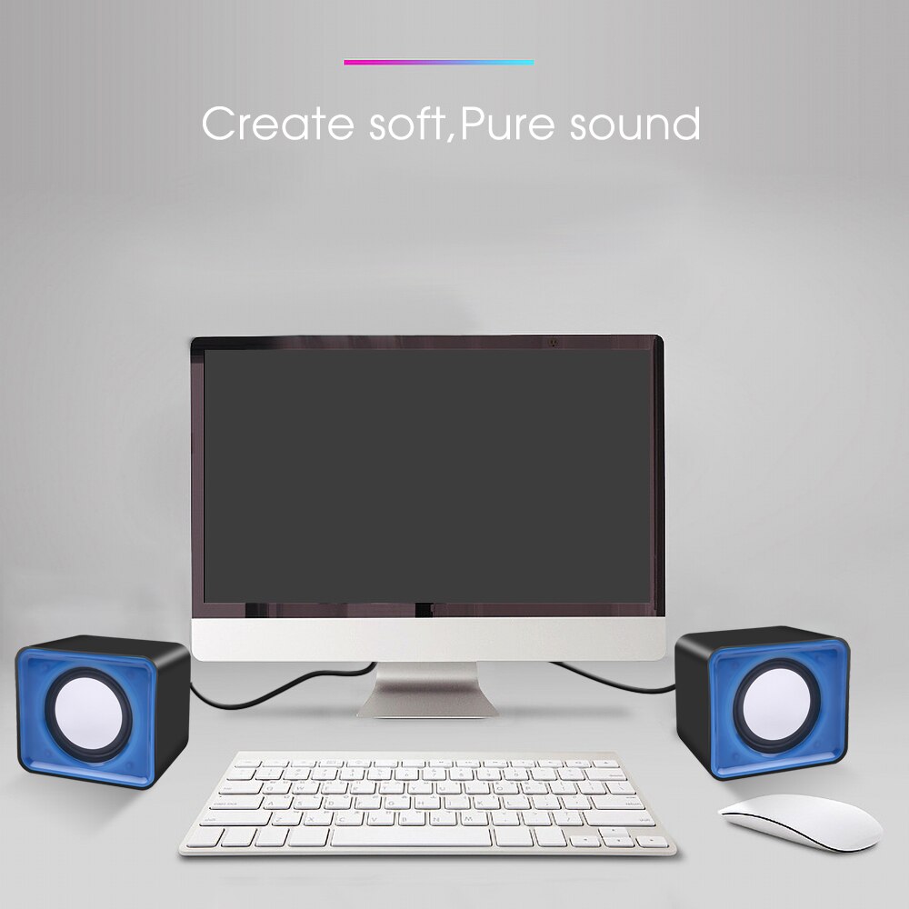 Portable USB 2.0 Music Speaker Mini Music Stereo Speaker 3.5mm Pulg For Multimedia Desktop Computer Notebook