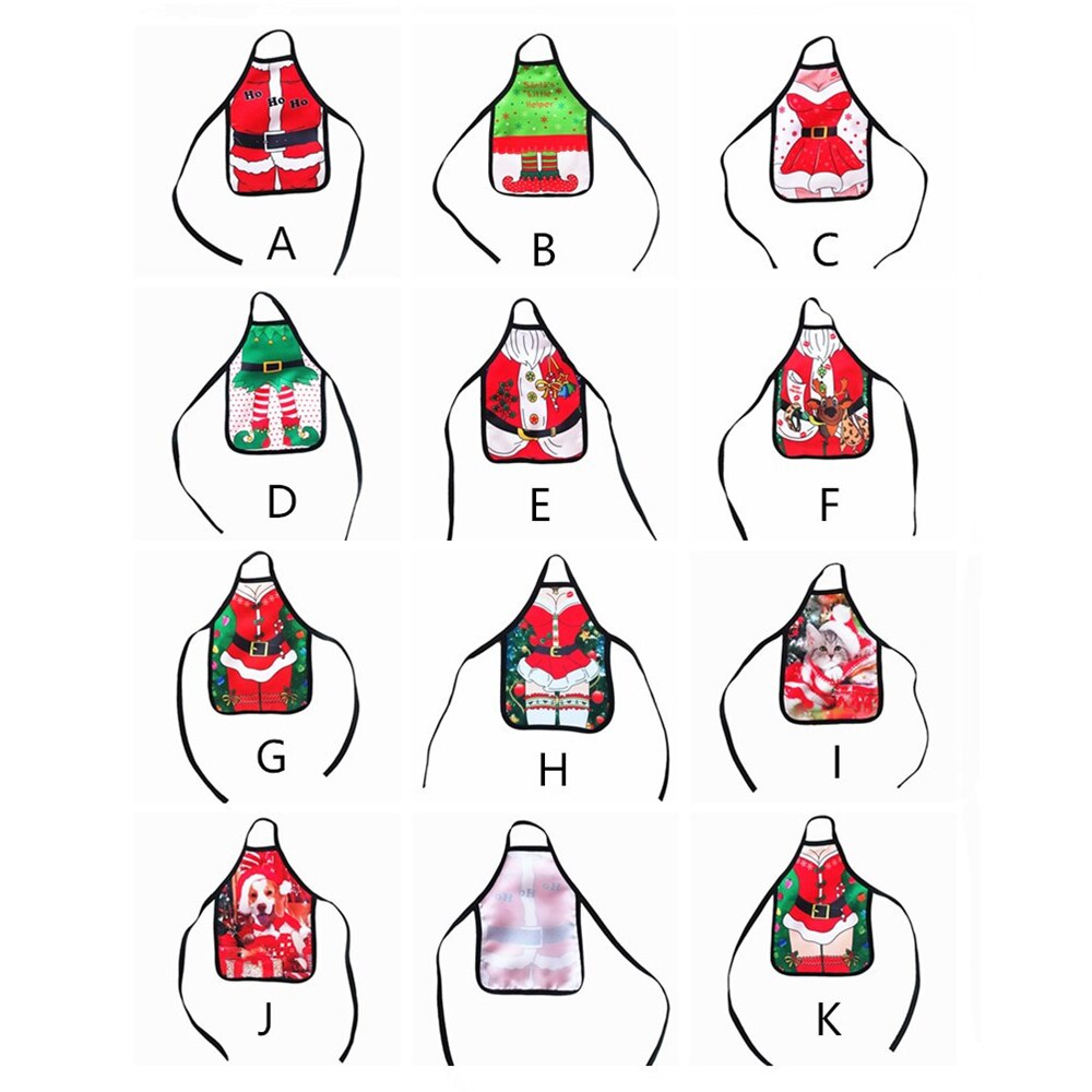 Tablier De Noël 2 Pièces - Modèles Père Noël Et Sapin, Réglable, Pour Cuisine, Pâtisserie Et Décoration Festive - 12
