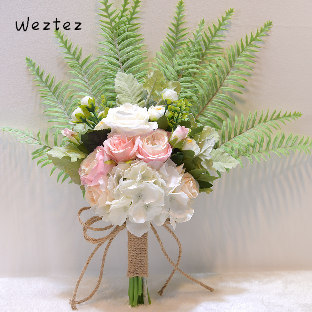 Bride Bouquet Rose Hydrangea Silk Flower Simulation Flower Sen Wedding Wedding Props Bouquet D769