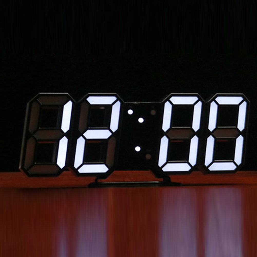 3D LED Digital Alarm Clocks Wall Hanging Watch Snooze Function Table Clock Calendar Thermometer Display Office Electronic Watch