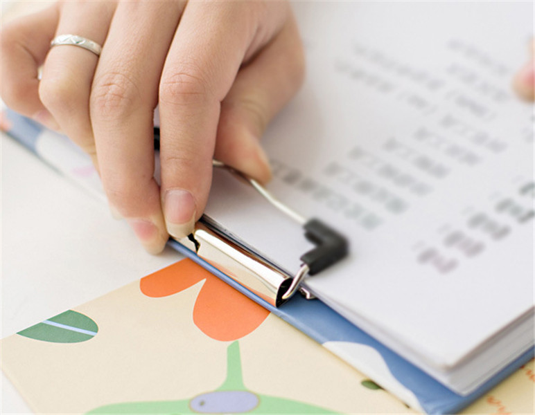 1PC 22*31cm Colorful Nice Flower Lovely Floral A4 Folder Writing Board Clip File Office Supplies