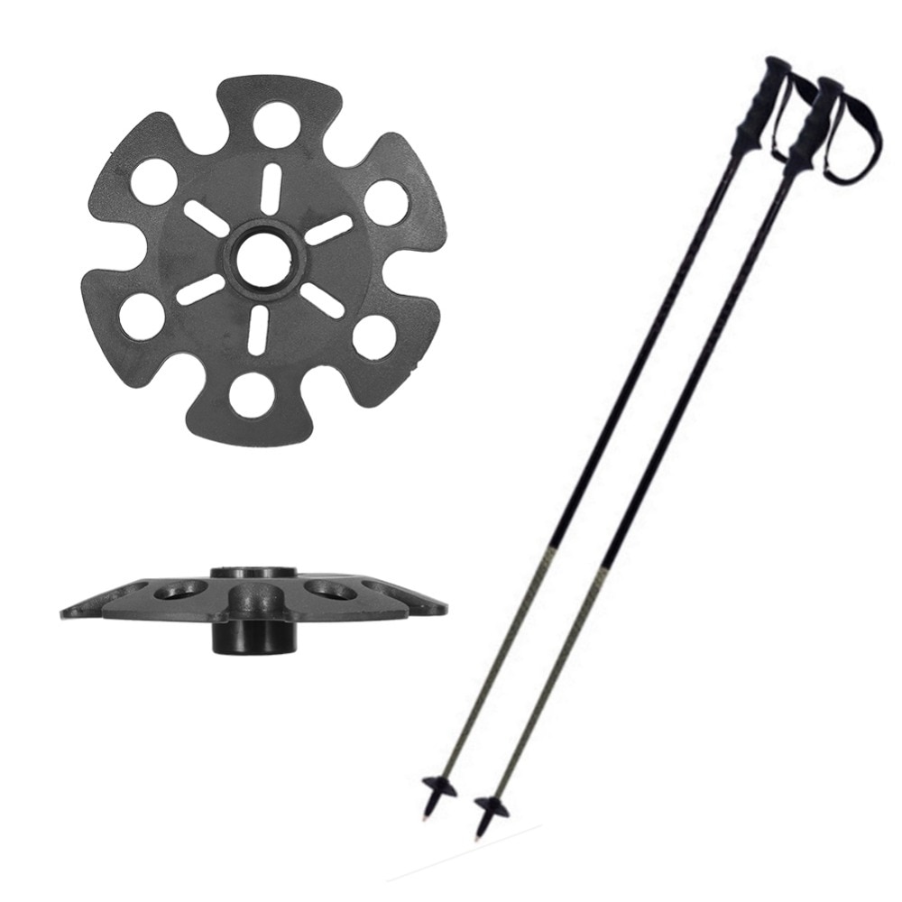 5PCS Climbing Trekking Pole Tips Snow Flake Mud Ski Basket Nordic Walking Stick Basket Cap Guard Replacement Hiking Accessory