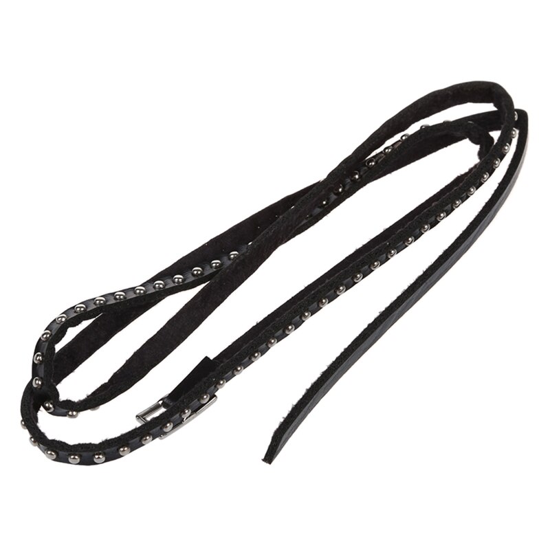dla obu płci punk głaz wielowarstwowa nitowa bransoletka bransoletka zawinąć mankiet czarny