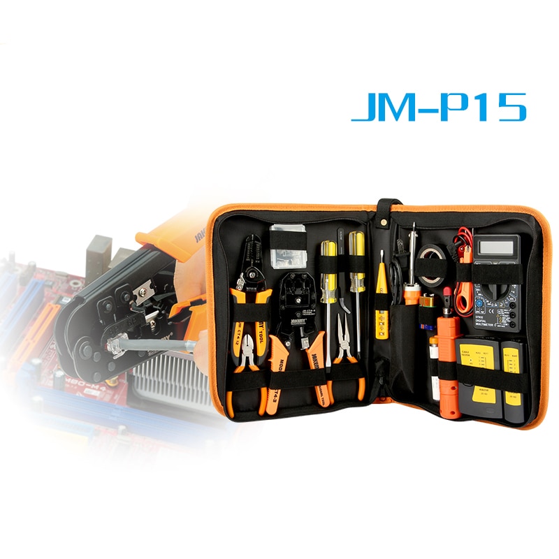 17 in 1 repair Tool Kit Electronic RJ45 RJ11 LAN Tester Networking tester Network Cable Tracker Plier Crimp Crimper Plug Clamp