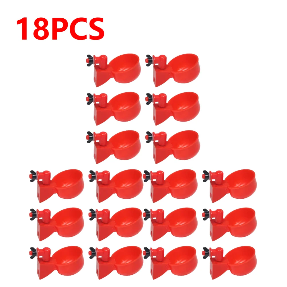 6-36 Stuks Kip Eend Drinkbeker Automatische Drinker Kip Feeder Plastic Gevogelte Boerderij Water Drinkbekers Eenvoudige Installatie: green