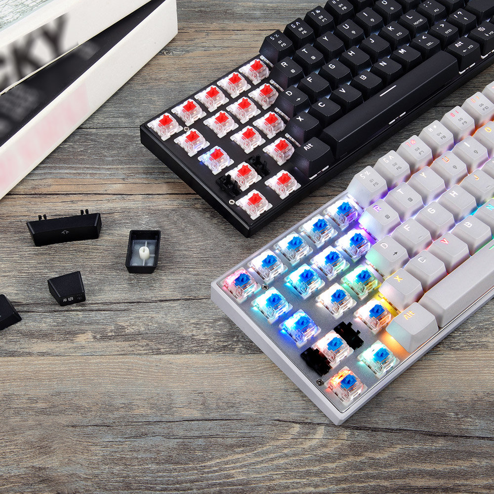 MOTOSPEED CK62 Keyboard Wireless Keyboard Bluetooth / USB Dual Mode Mechanical Keyboard 61Keys RGB LED Backlight Gaming Keyboard