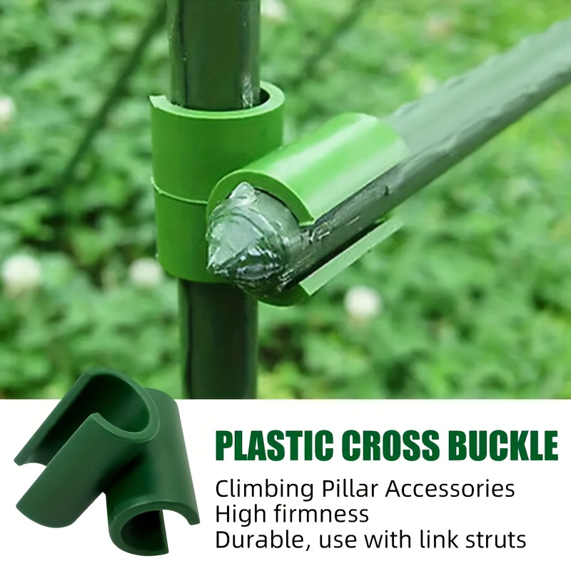 Conector de enrejado de soporte de 50 piezas, Clips de estaca de Clip cruzado fijo para Injerto de plantas, Conector de varilla de marco de jardín, 8mm/11mm/16mm/20mm