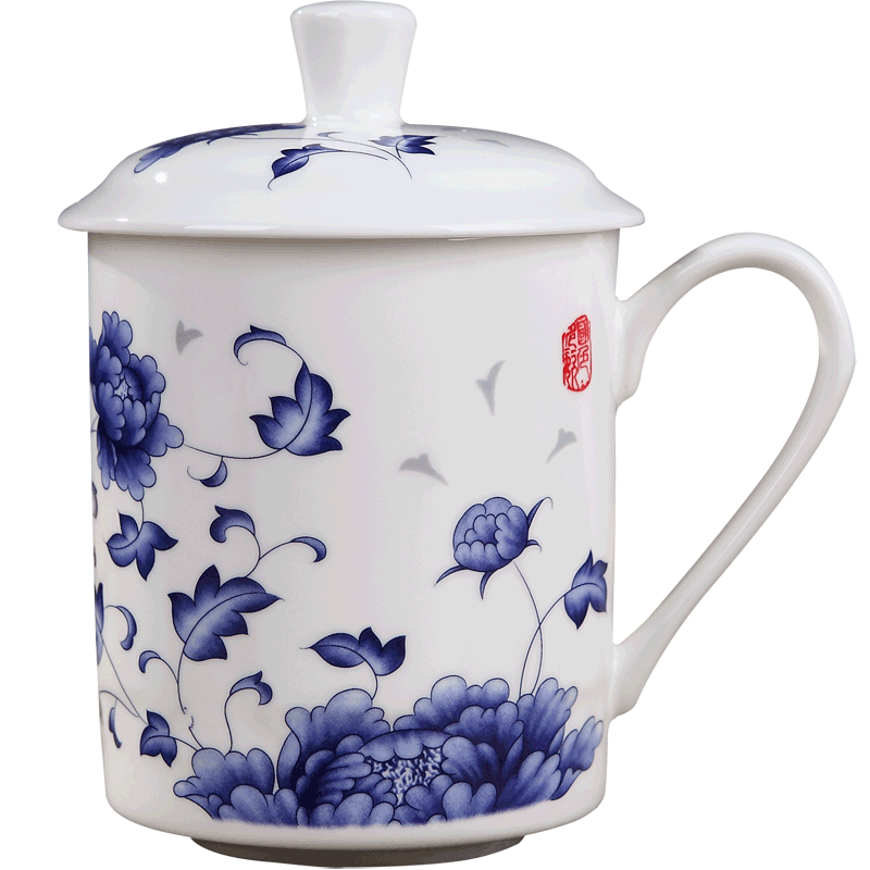 500ml Handmade Dragon Jingdezhen Bone China Tea Mug with Lid Ceramic Tea Infuser Tea Cup Office Water Cup Mug Drinkware