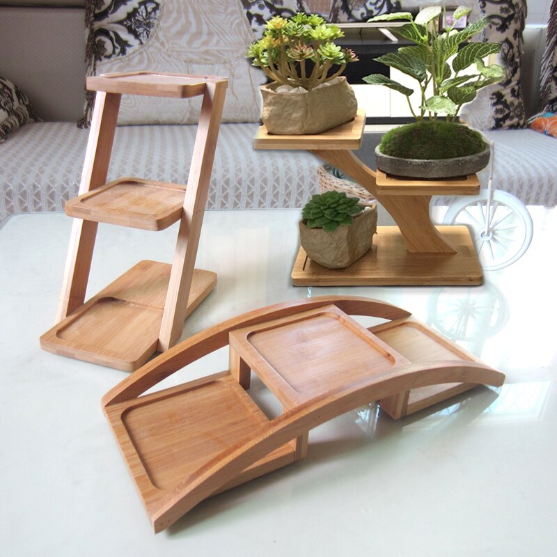 Modern Flower Stand Living Room Multi Storey Indoor Special Home Green Frame Floor Standing Flower Frame wooden