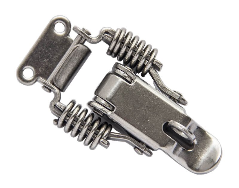 304 stainless steel double spring buckle ,Wooden box Toolbox ,Heavy duty lock,with lock hole,Electromechanical box Accessories