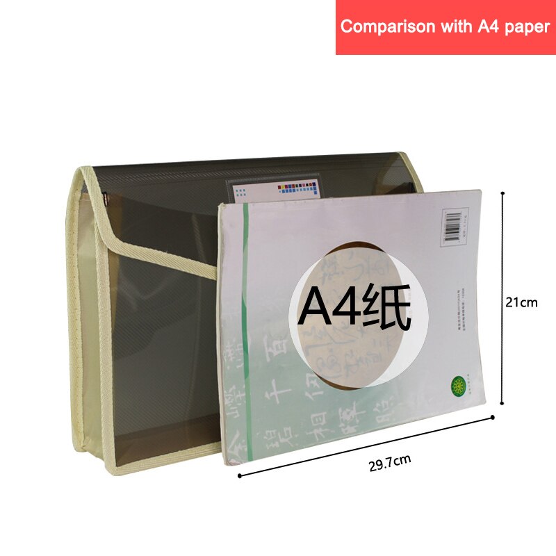 Eco-Friendly Plastic File Folders Expandable Envelope Folder with Snap Button Closure Durable Waterproof for Office Home DU55