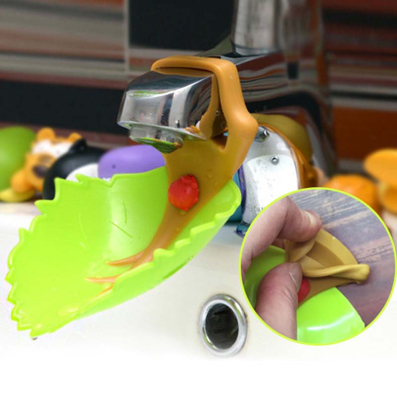 Portable kitchen Faucet Extender 1 pcs Kids Children Hand Wash Tap Leaf shape Bathroom Water Guide tool and Convenient