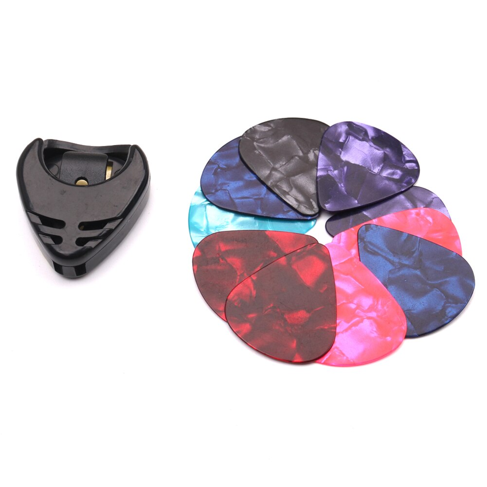 10 stk guitar pick plast musik elementer blandet mønster guitar picks hurtig opbevaring selvklæbende guitar dele
