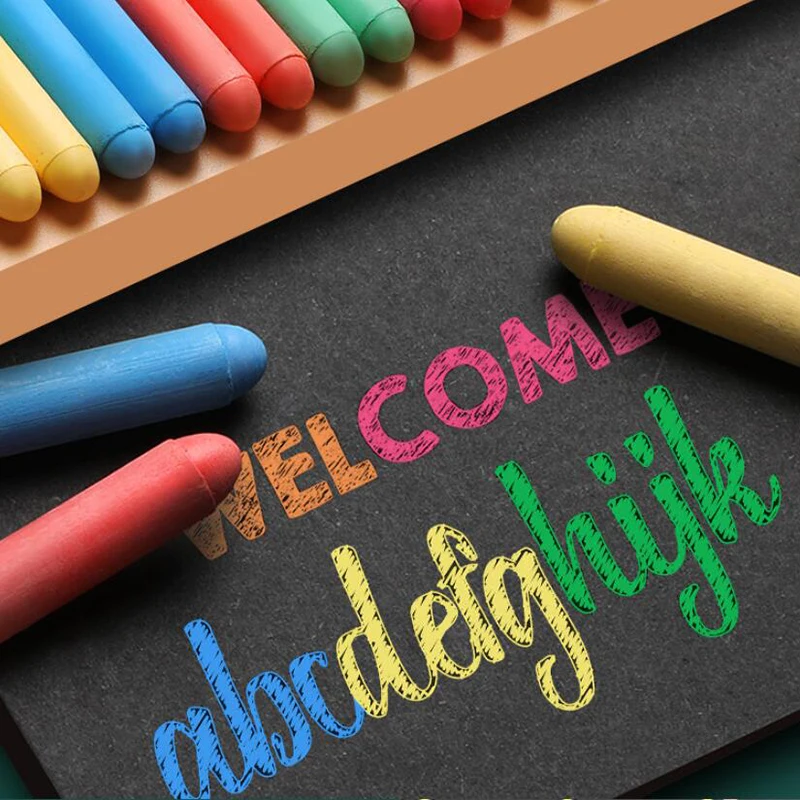 4/6/12pcs Dust Free Solid Water Chalk Non-toxic Blackboard Whiteboard Drawing Pens Colorful Chalk Markers School Office Supplies
