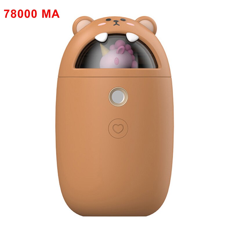Home Appliances USB Humidifier Cute Pet Ultrasonic Cool Mist Aroma Air Oil Diffuser Romantic Color LED Lamp Humidificador: Brown