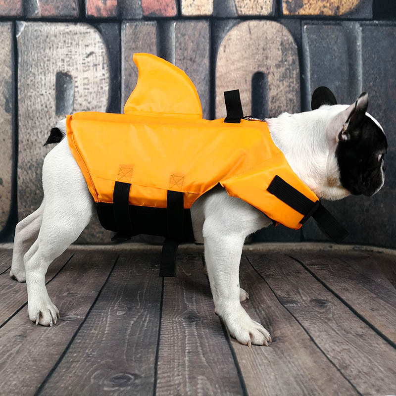 Dog Life Jackets Cute Shark Fin Swimsuit Preserver Flotation Vest For The Pool Beach Boating Dog Supplies Одежда Для Собак