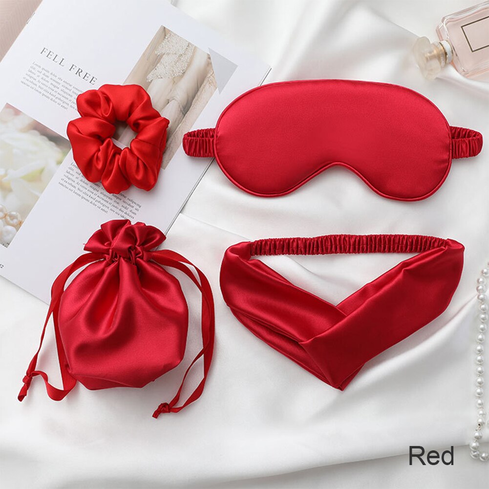 Sleeping Silk Night Eye Mask Help To Sleep Aid Blindfold With Cloth Bag Eyepatch Rest For Men Women Breathable Eye Cover: 01