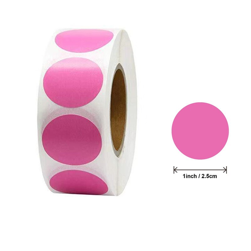 Étiquettes autocollantes en forme de cœur rose vif, étiquette autocollante pour mariage, carte de remise de diplôme, enveloppe, scellage, 1 pouce: Pink / 1000 pcs