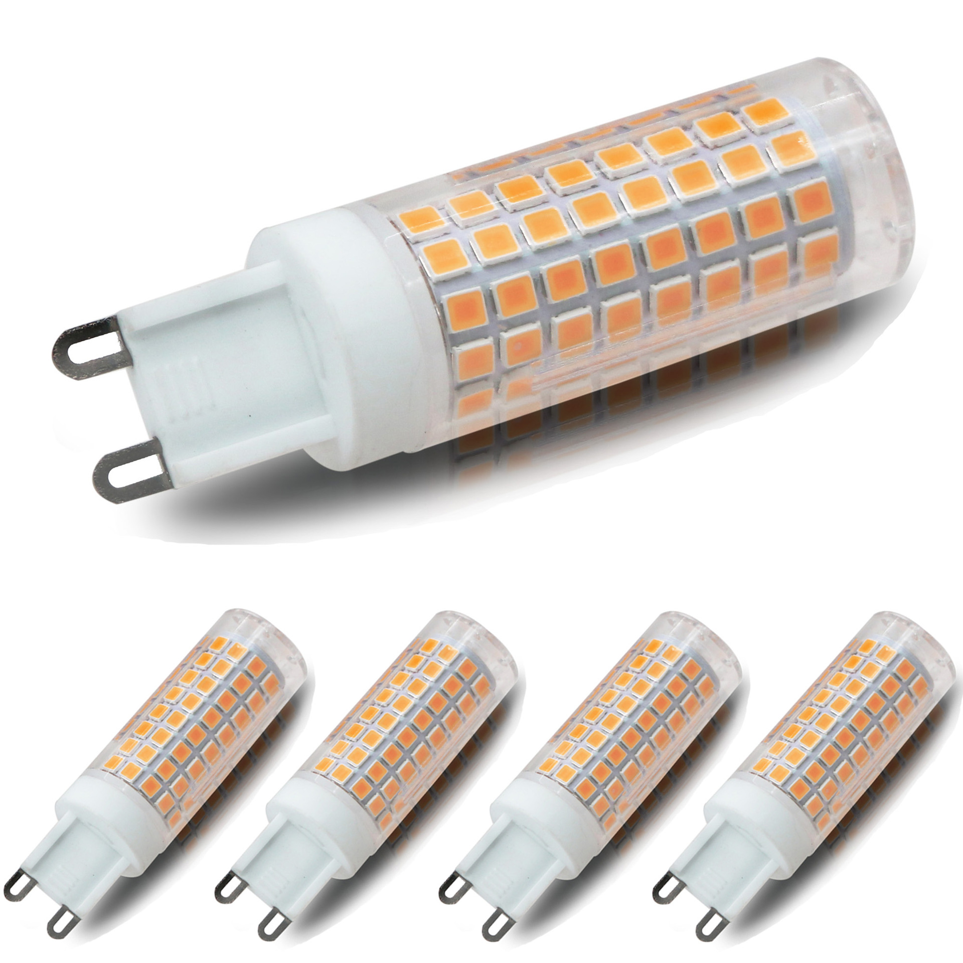 10 pezzi G9 LED 9W 15W 20W 25W 136 LED stoppino di mais in ceramica senza frequenza di sfarfallio 110-220v altezza di inserimento lampadina a led