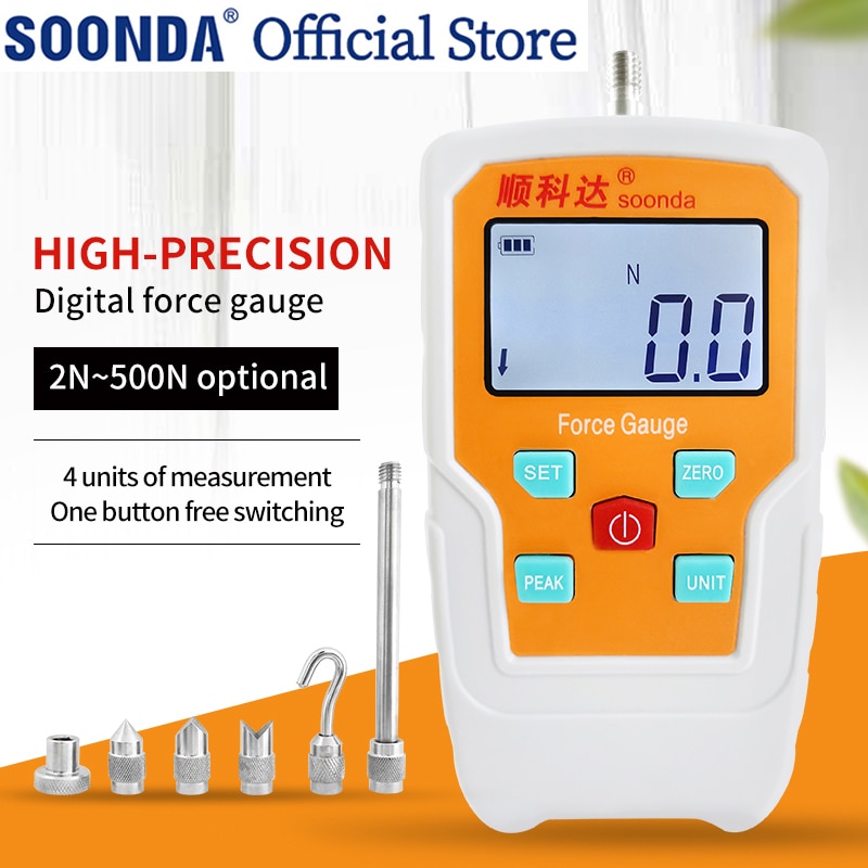 Medidor de fuerza Digital portátil, dinamómetro de fuerza de tracción, instrumentos de medición de fuerza, medidor de presión de tracción