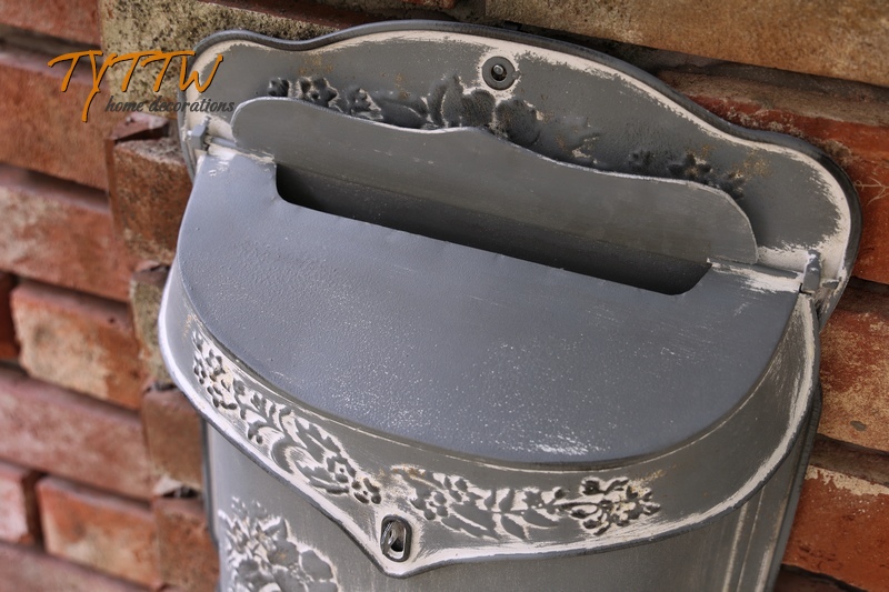 Boîte aux lettres en métal, décoration murale, balcon de jardin, artisanat rétro