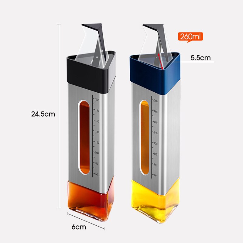 1PC Cooking Seasoning Bottle Olecranon Shape Dispenser Oil Glass Storage Bottle Bottles for Sauce Salad Dressing Kitchen Tool