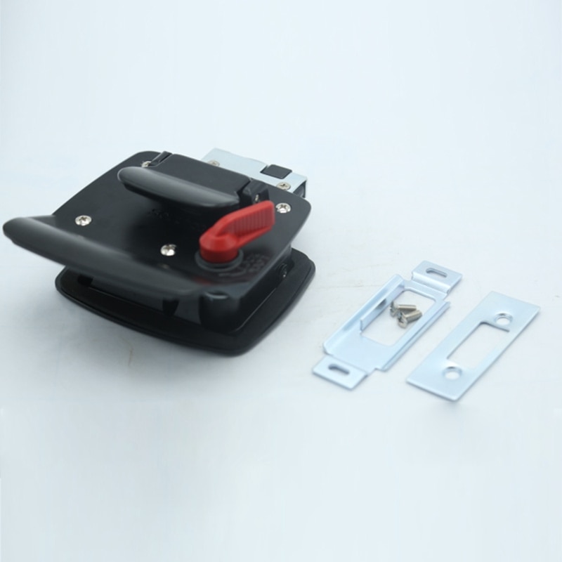 Black RV Paddle Entry Door Lock Latch Handle Deadbolt Camper Trailer