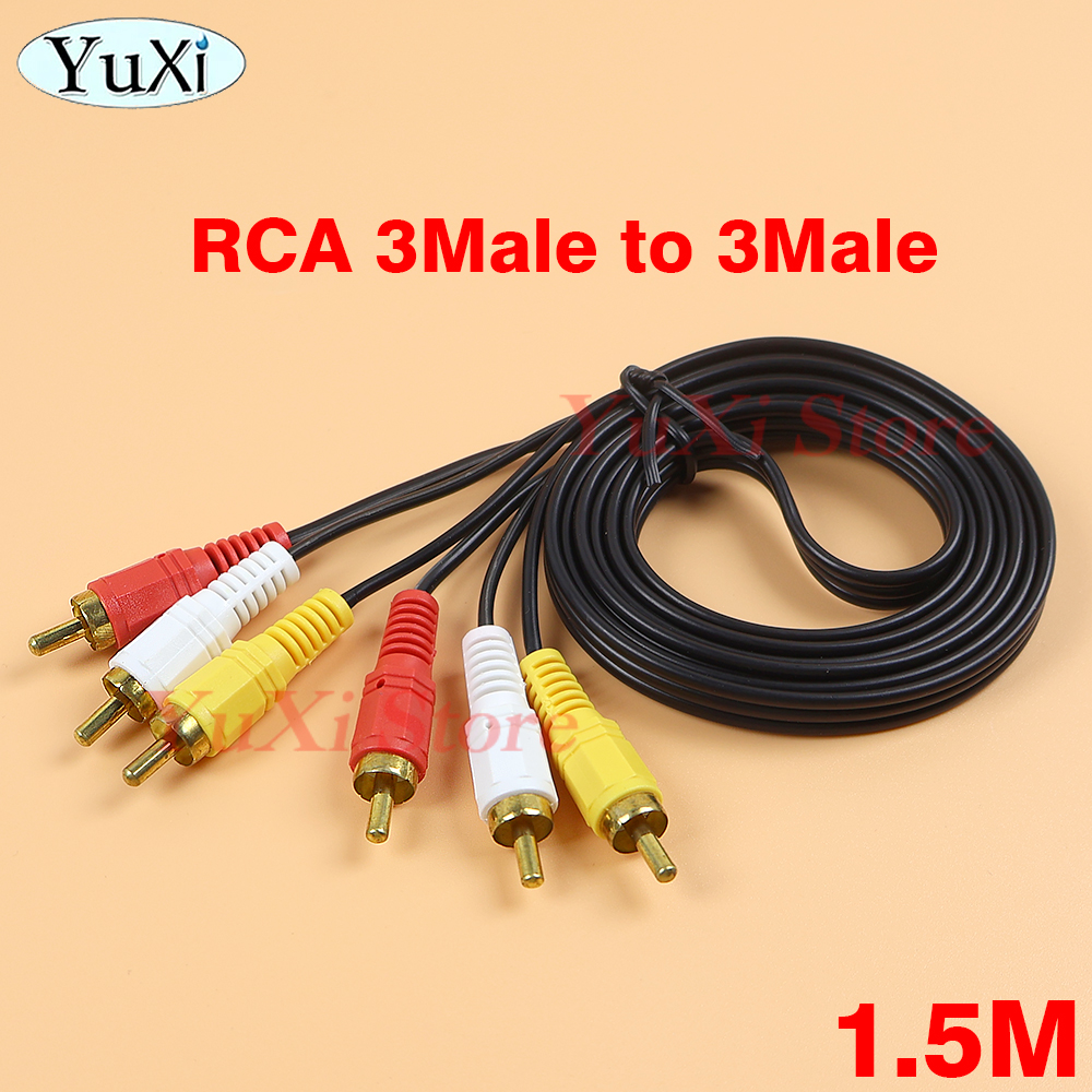 RCA Male naar RCA Female Audio Video Kabel Lijn twin RCA Male Verlengkabel Snoer Draad Lijn voor Versterker Luidspreker DVD TV Etc: Blauw / < =0.5m