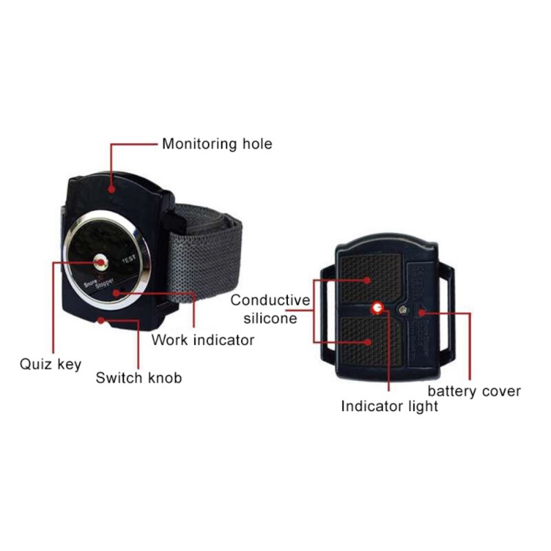 1Pcs Elektronische Snore Stopper Stop Snurken Biosensor Infrarood Detecteert Anti Snurken Apparaat Polsband Horloge Helpen Slapen Tool