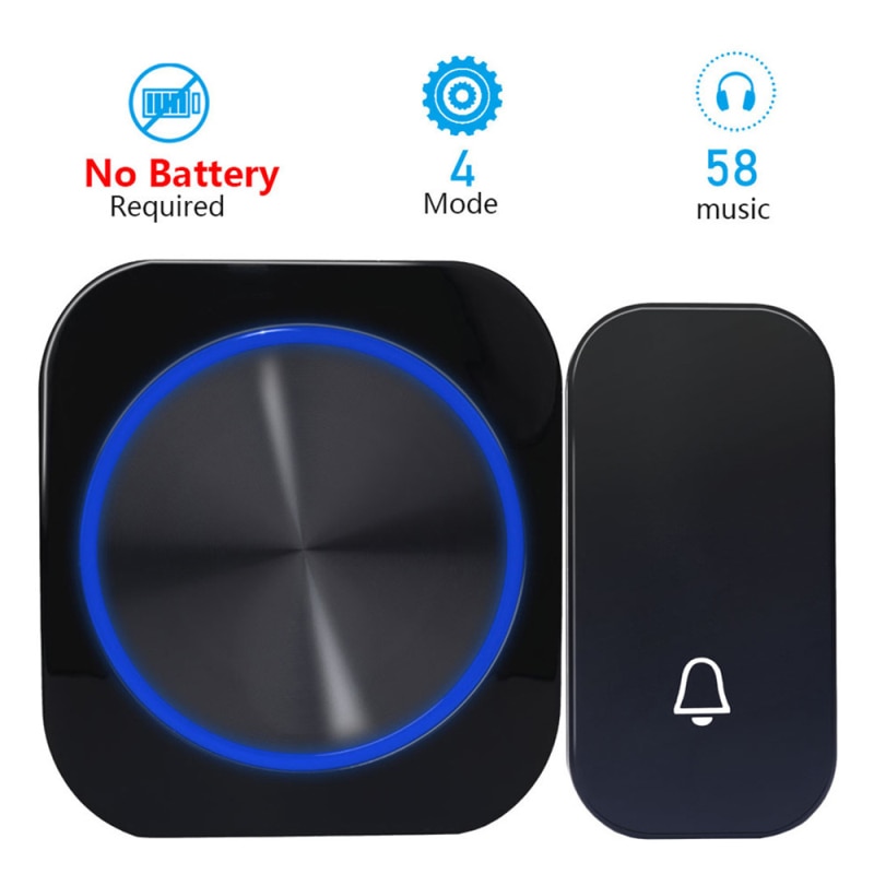 Wireless Waterproof Doorbell 150m Range EU Plug Smart Home Intelligent Door Bell 1 2 Button 1 2 Receiver