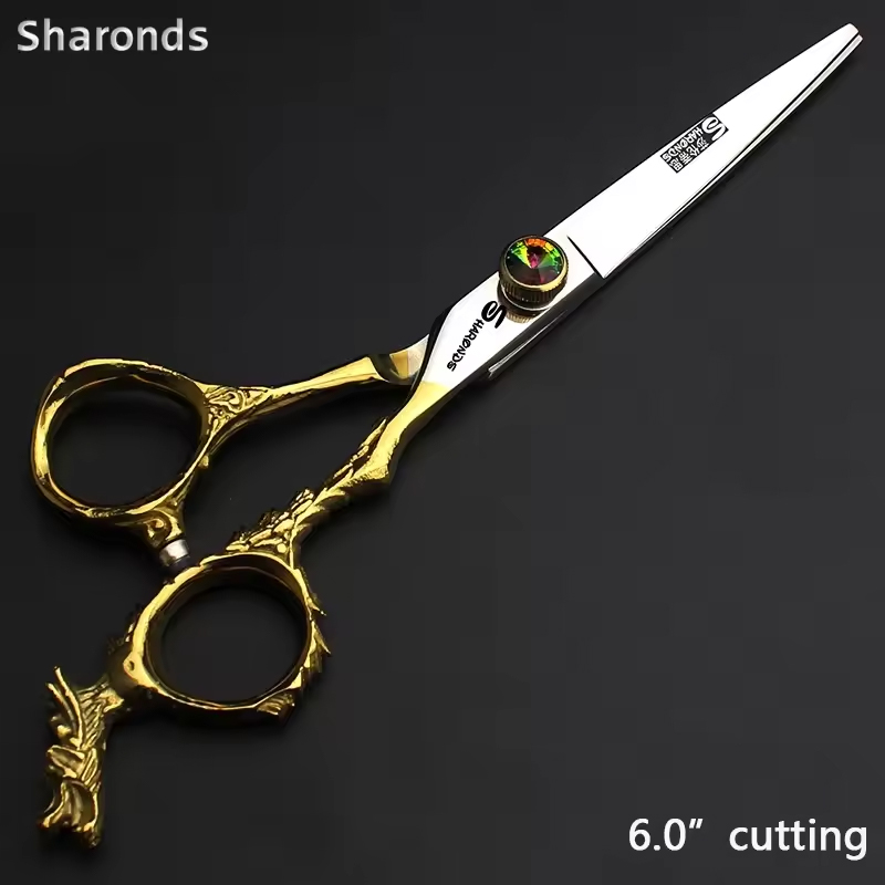 Echte kappersschaar, 6 inch kappersschaar, speciale schaar voor haarstylisten, schaar met platte tanden.: Violet/紫罗兰