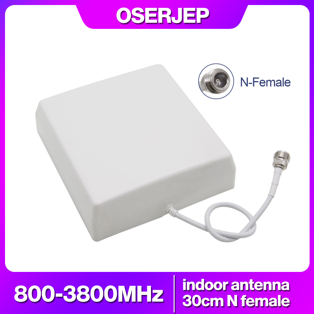 Antena de 800-3800Mhz GSM 2G 3G 4G 5G 8dbi 900 1800 2100 antena de Panel interior con antena repetidora de señal móvil N-hembra