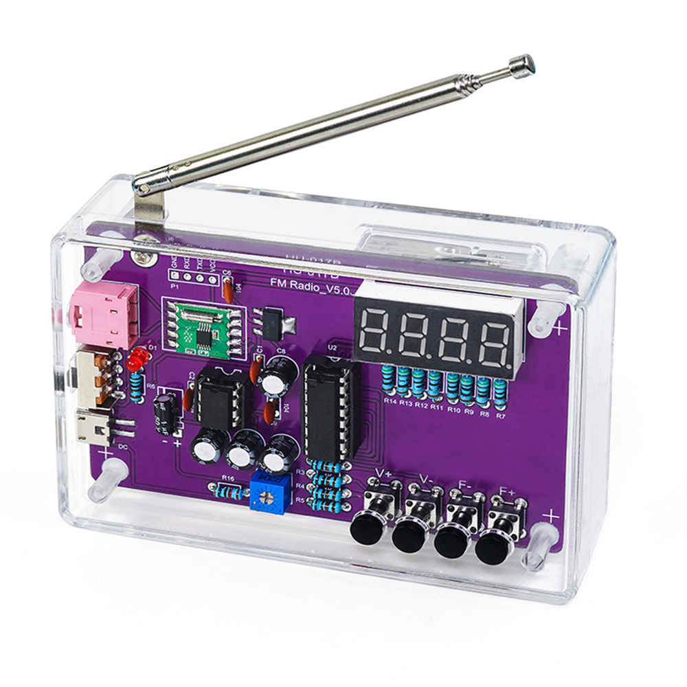 DIY Kits 87-108 MHz HU-017A/HU-017B RDA5807S Radio Kit FM DIY Elektronische Teile Lernset für elektronische Komponenten Zubehör