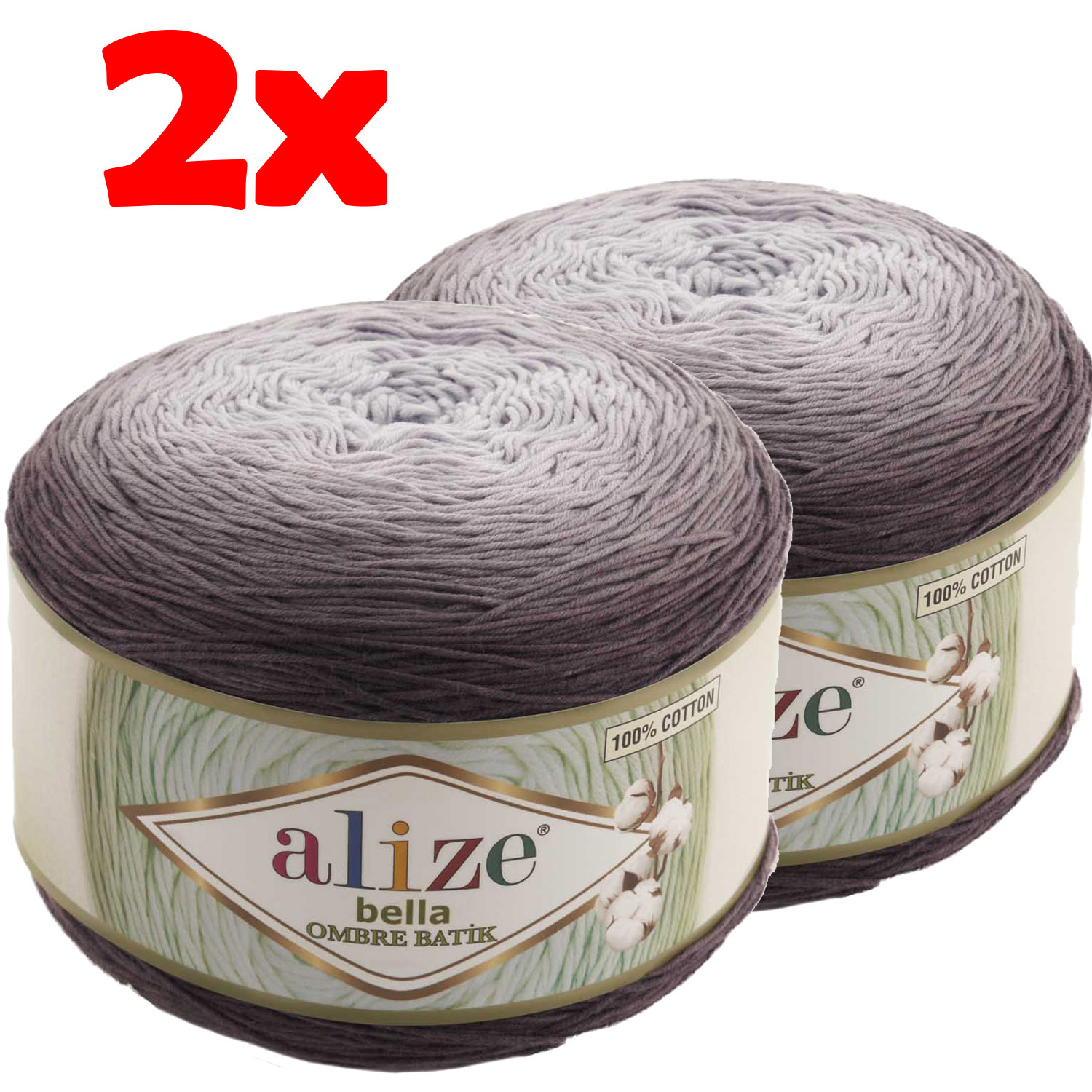 Hand Knitted Yarn 100% Cotton - 900 Meters(1-2x250gr) - 8 Color-Cake Knit Yarn Ball Scarf - Alize Bella Ombre Tie Dye-Sweater-DIY: 2x7411