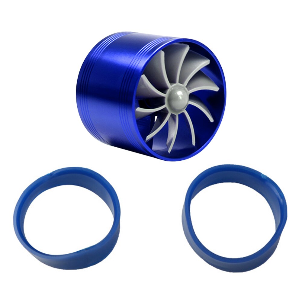 65-75mm Universal- Single Kompressor Turbine Turbo Fan Luftfilter Aufnahme Gas Treibstoff Sparer Fan Auto Kompressor: Blau