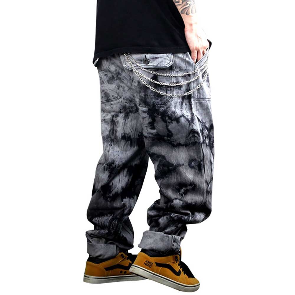 Camouflage Jeans Men Casual Denim Pants Straight Loose Baggy Trousers Streetwear Men Clothing Plus Size Jeans